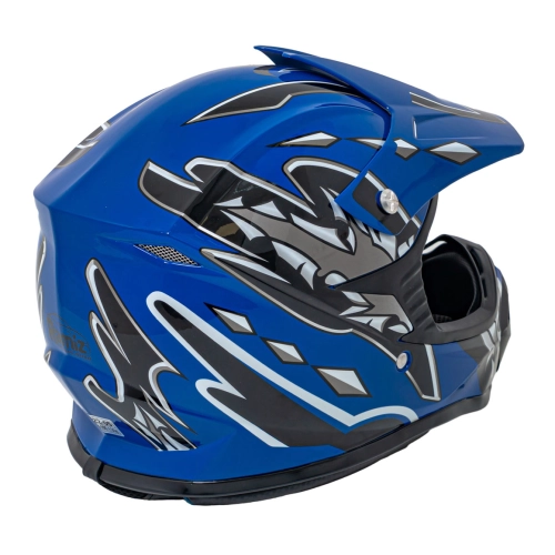 Kask Motocyklowy dla dzieci Enduro Niebieski S